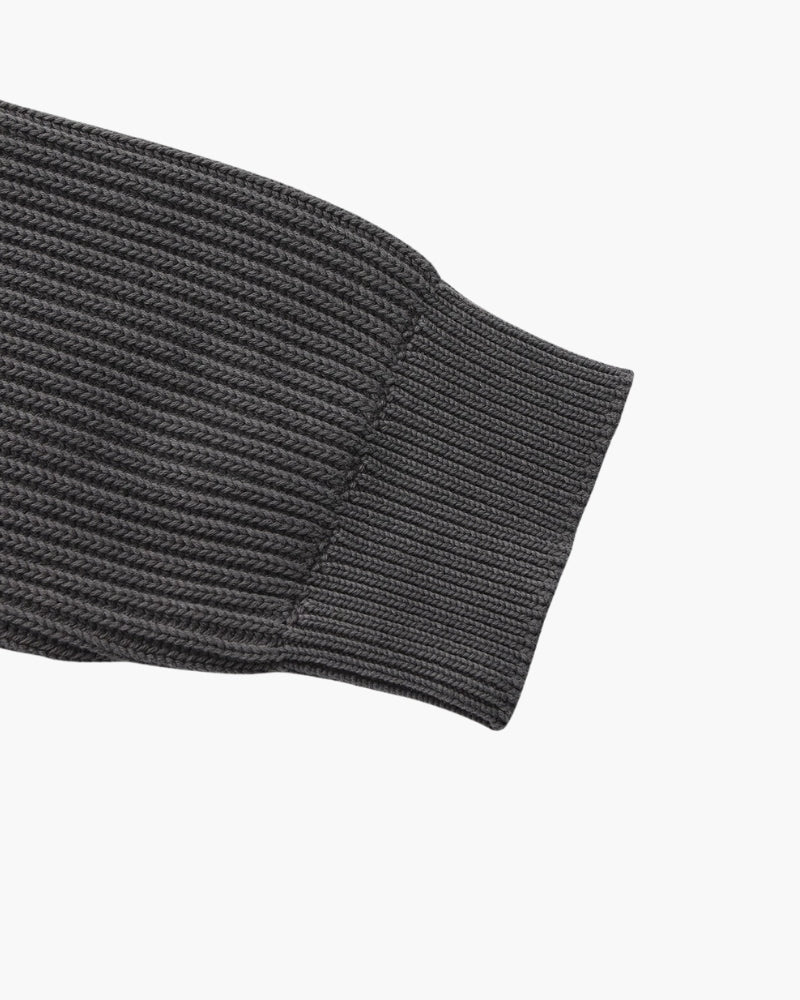 Men's Wide Rib Crew Neck Sweater with Relaxed Fit