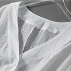 Women's Balloon Sleeve Blouse with V-Neck and Button Front