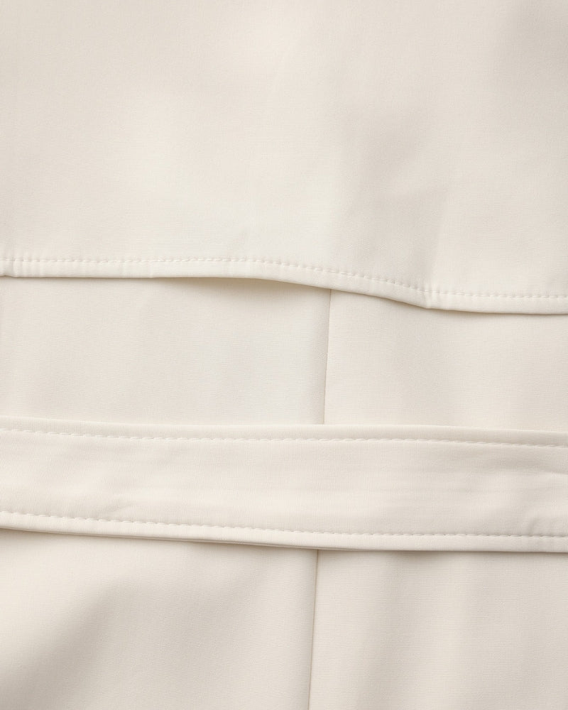 Women's Belted Trench Coat with Storm Flaps and Cuff Tabs