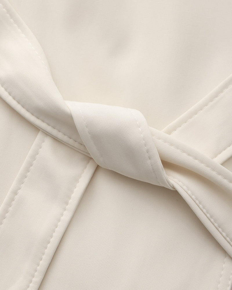 Women's Belted Trench Coat with Storm Flaps and Cuff Tabs