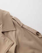 Women's Belted Trench Coat with Storm Flaps and Cuff Tabs