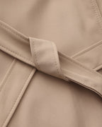 Women's Belted Trench Coat with Storm Flaps and Cuff Tabs