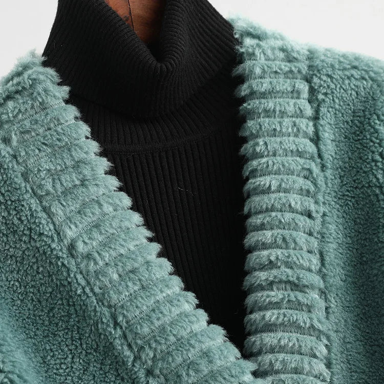 Women's Chunky Open Front Cardigan with Patch Pockets