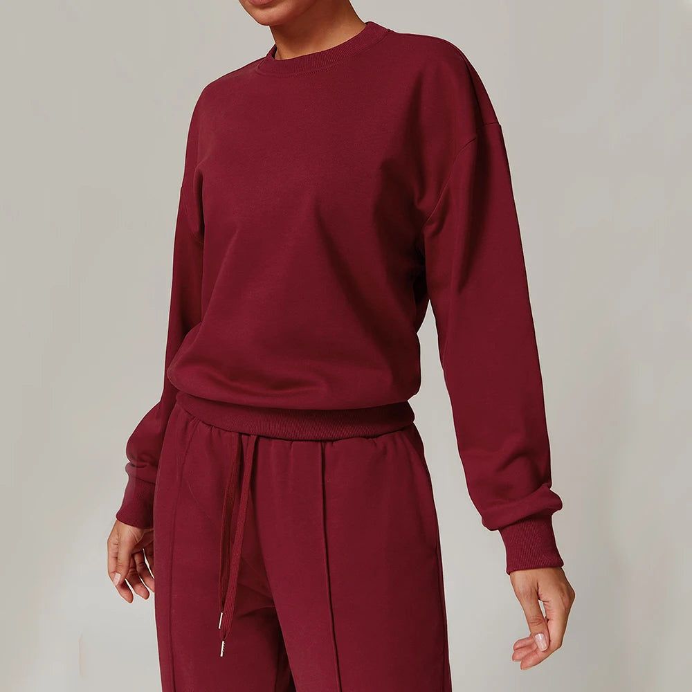 Women's Crewneck Sweatshirt and Pants Lounge Set