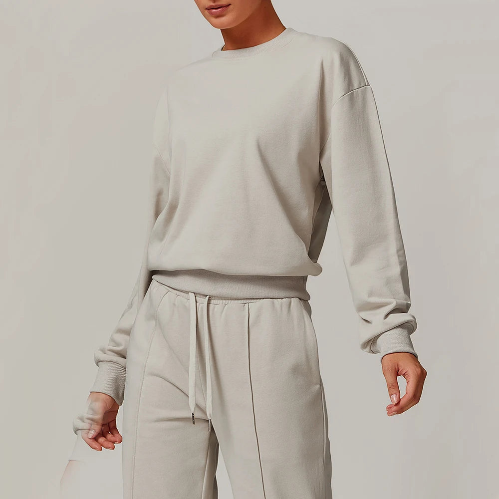Women's Crewneck Sweatshirt and Pants Lounge Set