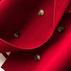 Women's Double-Breasted Pea Coat with Notched Lapels
