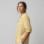 Women's Embroidered Blouse with Peter Pan Collar