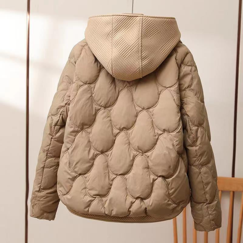 Women's Hooded Puffer Jacket with Cloud Quilting