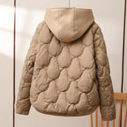 Women's Hooded Puffer Jacket with Cloud Quilting