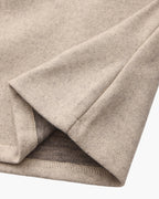 Women's Hooded Zip Coat in Brushed Wool-Look Fabric - Beige