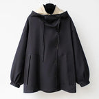 Women's Layered Utility Jacket with Contrast Front Panel