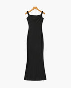 Women's One-Shoulder Bodycon Maxi Dress with Fishtail Hem