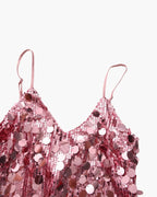 Women's Sequin Mini Dress with Spaghetti Straps