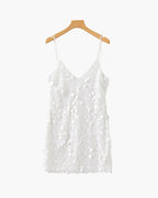 Women's Sequin Mini Dress with Spaghetti Straps