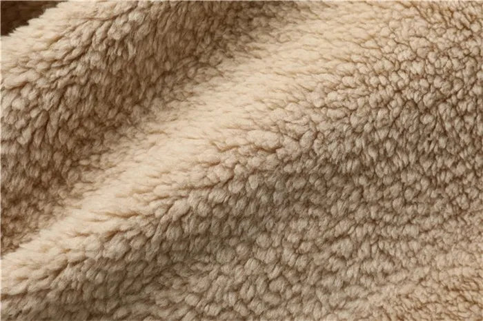 Women's Sherpa Jacket with Suede-Look Trim and Patch Pockets