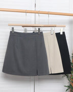 Women's Tailored Straight Mini Skirt with Side Slit